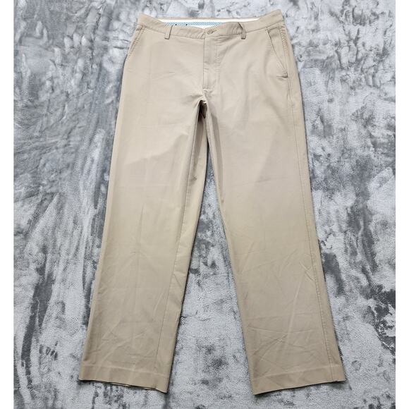 FootJoy Pants Mens W35/L32 Tan Performance Golf Chino Flat Front Stretch Casual - Picture 1 of 14
